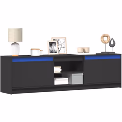 Avec un design à la fois tendance et pratique, ce meuble TV avec éclairage LED deviendra certainement un point central de vot ...