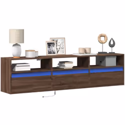 Cette armoire TV murale est la solution parfaite pour votre espace de vie afin de maximiser l'espace et de garder les surface ...