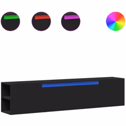Cette armoire TV murale est la solution parfaite pour votre espace de vie afin de maximiser l'espace et de garder les surface ...