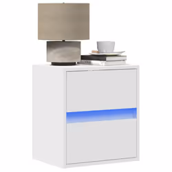 VidaXL 3307961 Table de nuit et table de chevet 2 tiroir(s) Blanc