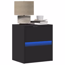 VidaXL 3307964 Table de nuit et table de chevet Noir