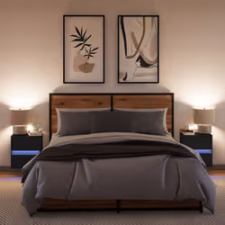 VidaXL 3307964 Table de nuit et table de chevet Noir