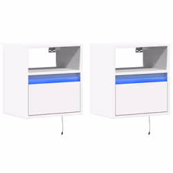 VidaXL 3307976 Table de nuit et table de chevet 1 tiroir(s) Blanc