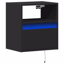 VidaXL 3307977 Table de nuit et table de chevet Noir
