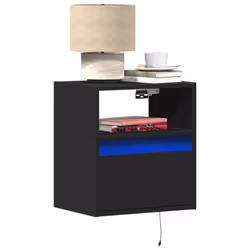 VidaXL 3307978 Table de nuit et table de chevet 1 tiroir(s) Noir