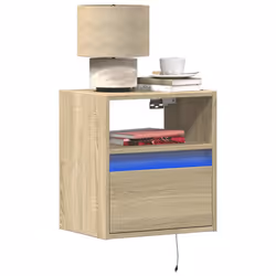 VidaXL 3307979 Table de nuit et table de chevet Chêne