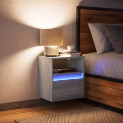 VidaXL 3307985 Table de nuit et table de chevet Chêne - Vue supplémentaire 4
