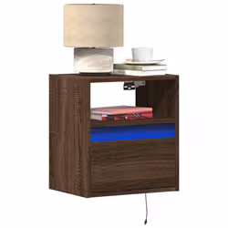 VidaXL 3307987 Table de nuit et table de chevet Chêne