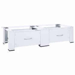 vidaXL Double socle pour machine à laver avec tiroirs blanc