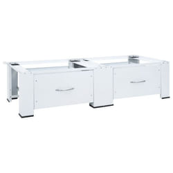 vidaXL Double socle pour machine à laver avec tiroirs blanc