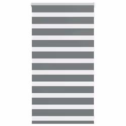 vidaXL Store zèbre gris foncé largeur du tissu 659 cm polyester store à enrouleur zébré store zébré pour fenêtre store 401409 ...