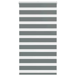vidaXL Store zèbre gris foncé largeur du tissu 659 cm polyester store à enrouleur zébré store zébré pour fenêtre store 4014099