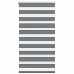 vidaXL Store zèbre gris foncé largeur du tissu 759 cm polyester store à enrouleur zébré store zébré pour fenêtre store 401410 ...