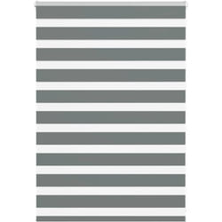 Store zèbre gris foncé largeur du tissu 90,9 cm polyester - Vidaxl