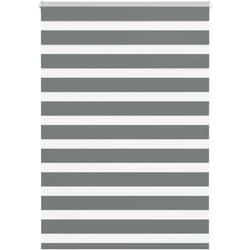 Vidaxl - Store zèbre gris foncé largeur du tissu 100,9 cm polyester