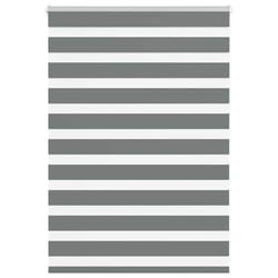 vidaXL Store zèbre gris foncé largeur du tissu 1109 cm polyester store à enrouleur zébré store zébré pour fenêtre store 4014108