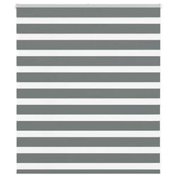 vidaXL Store zèbre gris foncé largeur du tissu 1209 cm polyester store à enrouleur zébré store zébré pour fenêtre store 4014110