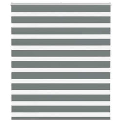 vidaXL Store zèbre gris foncé largeur du tissu 1309 cm polyester store à enrouleur zébré store zébré pour fenêtre store 4014112