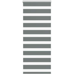 Vidaxl - Store zèbre gris foncé largeur du tissu 55,9 cm polyester