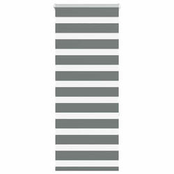Store Zèbre Gris Foncé Largeur Du Tissu 60,9 Cm Polyester - Vidaxl