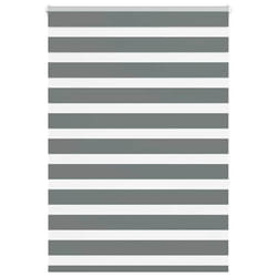 vidaXL Store zèbre gris foncé largeur du tissu 1109 cm polyester store à enrouleur zébré store zébré pour fenêtre store 4014134
