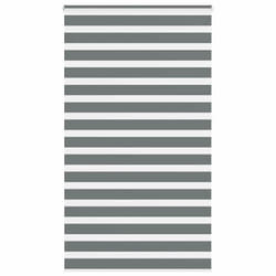 vidaXL Store zèbre gris foncé largeur du tissu 1209 cm polyester store à enrouleur zébré store zébré pour fenêtre store 4014188