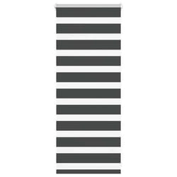 vidaXL Store zèbre noir 65x100 cm largeur du tissu 609 cm polyester store à enrouleur zébré store zébré pour fenêtre 4014202