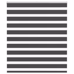 vidaXL Store zèbre noir 120x150 cm largeur du tissu 1159 cm polyester store à enrouleur zébré store zébré pour fenêtre 401423 ...