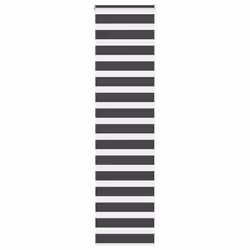 vidaXL Store zèbre noir 65x200 cm largeur du tissu 609 cm polyester store à enrouleur zébré store zébré pour fenêtre 4014254