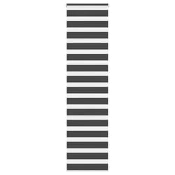 vidaXL Store zèbre noir 65x200 cm largeur du tissu 609 cm polyester store à enrouleur zébré store zébré pour fenêtre 4014254
