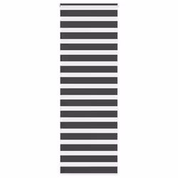 vidaXL Store zèbre noir 80x200 cm largeur du tissu 759 cm polyester store à enrouleur zébré store zébré pour fenêtre 4014257
