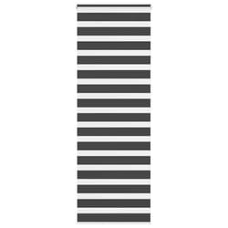 vidaXL Store zèbre noir 80x200 cm largeur du tissu 759 cm polyester store à enrouleur zébré store zébré pour fenêtre 4014257