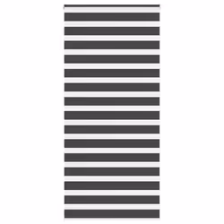 vidaXL Store zèbre noir 95x200 cm largeur du tissu 909 cm polyester store à enrouleur zébré store zébré pour fenêtre 4014260