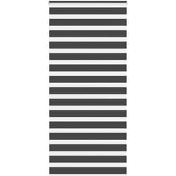Store zèbre noir 110x200 cm largeur du tissu 105,9 cm polyester - Vidaxl