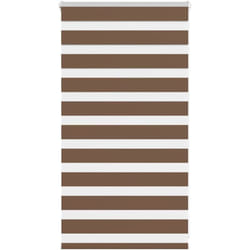 Vidaxl - Store zèbre marron 85x100 cm largeur du tissu 80,9 cm polyester