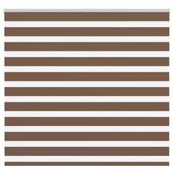 vidaXL Store zèbre marron 155x150cm largeur du tissu 1509cm polyester store à enrouleur zébré store zébré pour fenêtre 4014350
