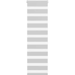 Store zèbre gris clair largeur du tissu 45,9 cm polyester - Vidaxl