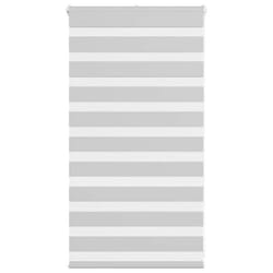 vidaXL Store zèbre gris clair largeur du tissu 709 cm polyester store à enrouleur zébré store zébré pour fenêtre store 4014412