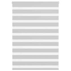 vidaXL Store zèbre gris clair largeur du tissu 1109 cm polyester store à enrouleur zébré store zébré pour fenêtre store 4014420