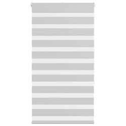 vidaXL Store zèbre gris clair largeur du tissu 759 cm polyester store à enrouleur zébré store zébré pour fenêtre store 4014439