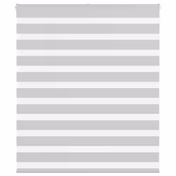vidaXL Store zèbre gris clair largeur du tissu 1309 cm polyester store à enrouleur zébré store zébré pour fenêtre store 40144 ...