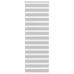 vidaXL Store zèbre gris clair largeur du tissu 659 cm polyester store à enrouleur zébré store zébré pour fenêtre store 4014463