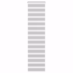 vidaXL Store zèbre gris clair largeur du tissu 609 cm polyester store à enrouleur zébré store zébré pour fenêtre store 401448 ...