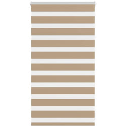 Store zèbre marron sable largeur du tissu 70,9 cm polyester vidaXL