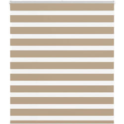 Store zèbre marron sable largeur du tissu 120,9 cm polyester Vidaxl