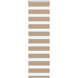 Vidaxl - Store zèbre marron sable largeur du tissu 35,9 cm polyester