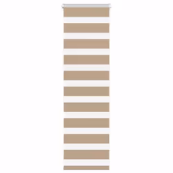 vidaXL Store zèbre marron sable largeur du tissu 459 cm polyester store à enrouleur zébré store zébré pour fenêtre store