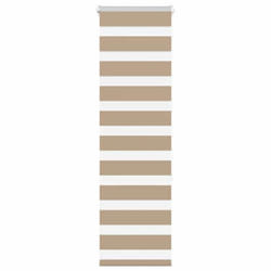 vidaXL Store zèbre marron sable largeur du tissu 459 cm polyester store à enrouleur zébré store zébré pour fenêtre store