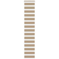 Store zèbre marron sable largeur du tissu 35,9 cm polyester vidaXL