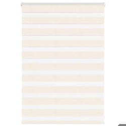 vidaXL Store zèbre beige marbré largeur du tissu 1109 cm polyester store à enrouleur zébré store zébré pour fenêtre 4014628